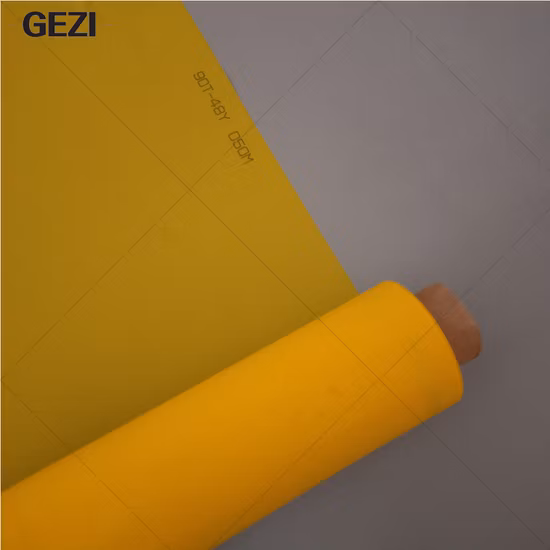 White Yellow High Tension Screen Printing Polyester Mesh 110 Mesh