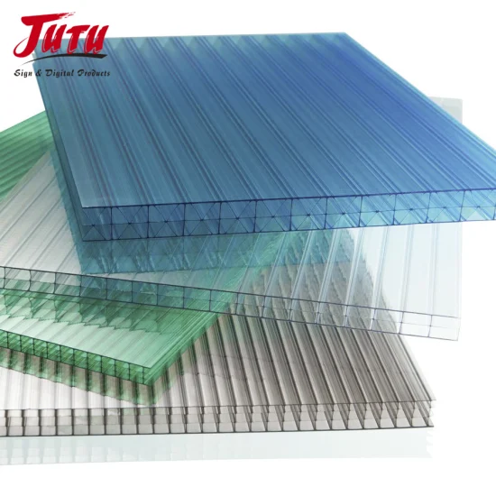 Jutu Roofing Panels Polycarbonate UV Coating Twinwall 6mm