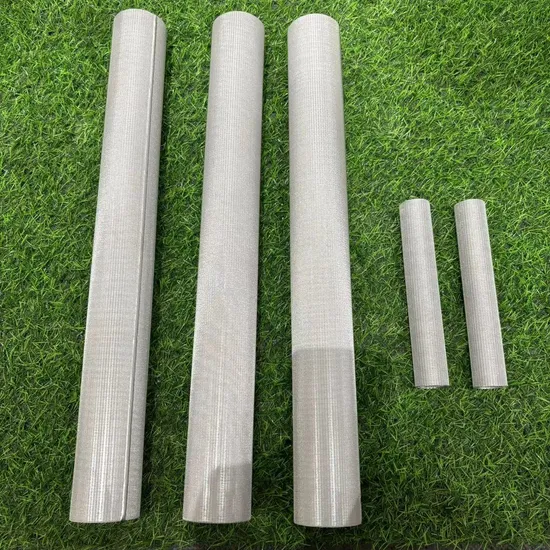 Circular Plain Woven Wire Mesh Filter Element 304 Stainless Steel Weave Sintered Porous Edged with Welding Cutting Services 