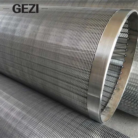 Slotted Trapezoidal Stainless Steel Wedge Wire Drum Welding Screen Sieve Filter Mesh Panel Element Arch Plate Pipe for Water Intake 