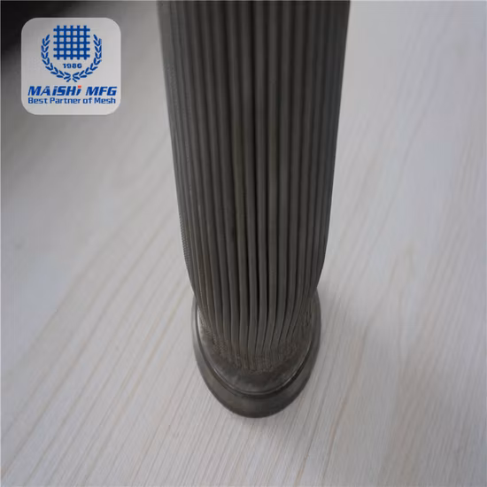 304 316 Stainless Steel Pleated Mesh Filter Element for Air Separation